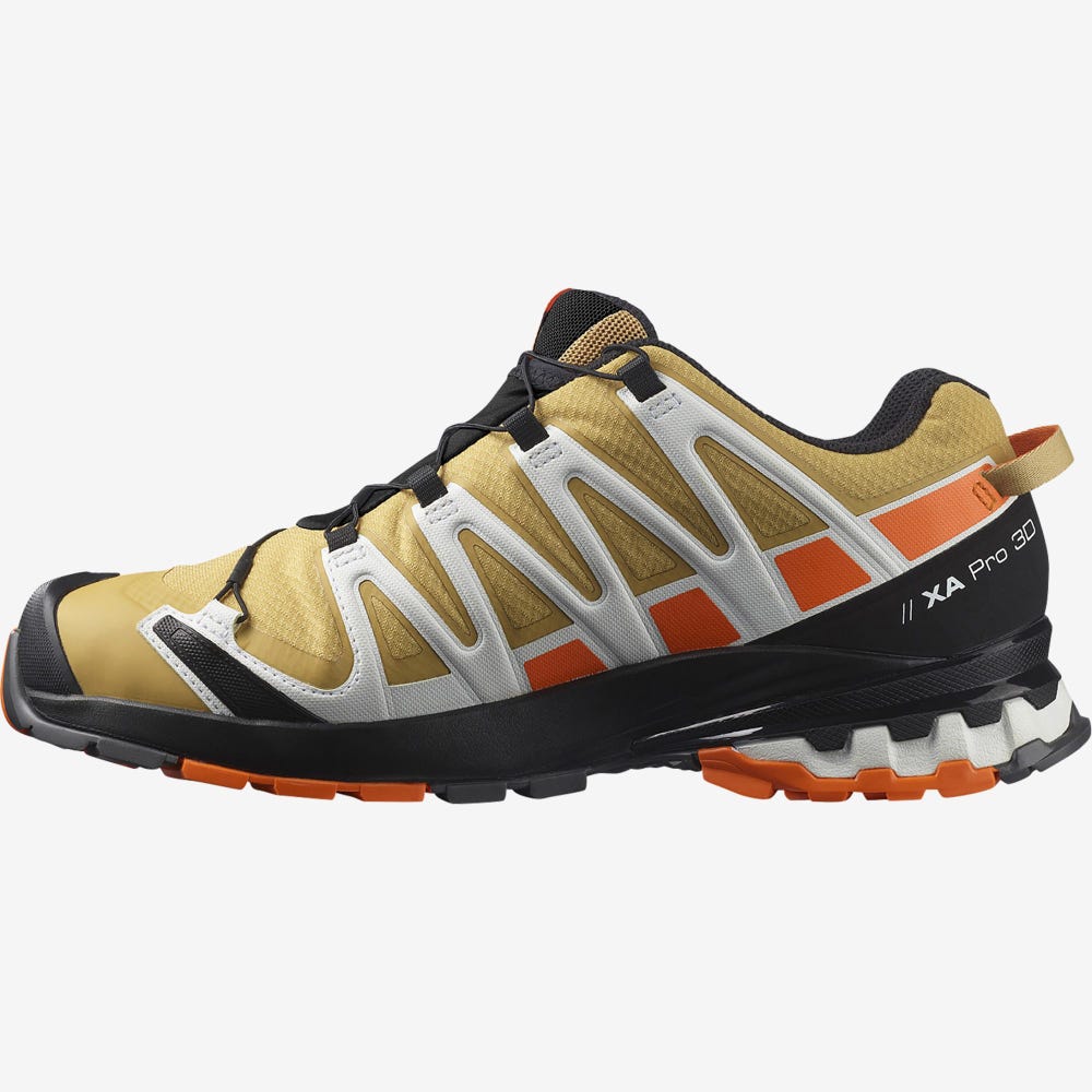 Salomon XA PRO 3D v8 GORE-TEX Trailrunning Schuhe Herren Braun/Orange/Weiß | TPX-926435