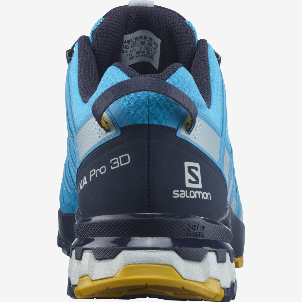 Salomon XA PRO 3D v8 GORE-TEX Wanderschuhe Herren Blau | ODQ-961584