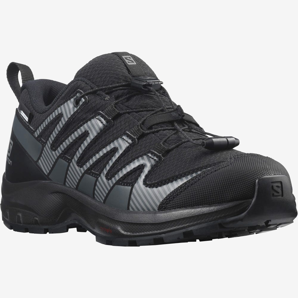 Salomon XA PRO V8 CLIMASALOMON™ WATERPROOF Wanderschuhe Kinder Schwarz | VLU-931260