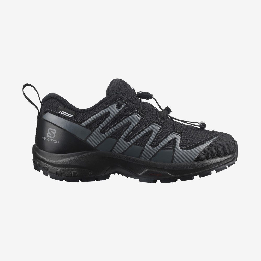 Salomon XA PRO V8 CLIMASALOMON™ WATERPROOF Wanderschuhe Kinder Schwarz | VLU-931260