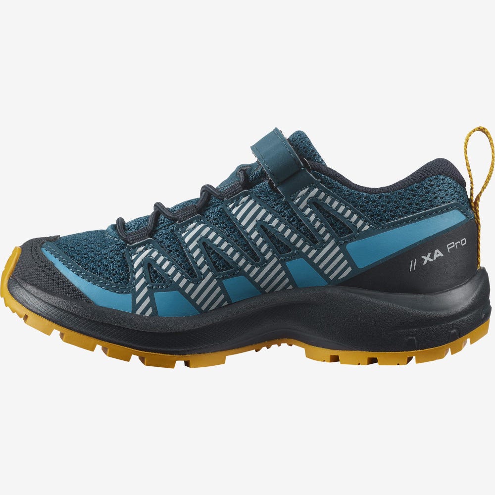 Salomon XA PRO V8 Trailrunning Schuhe Kinder Blau | IED-083579