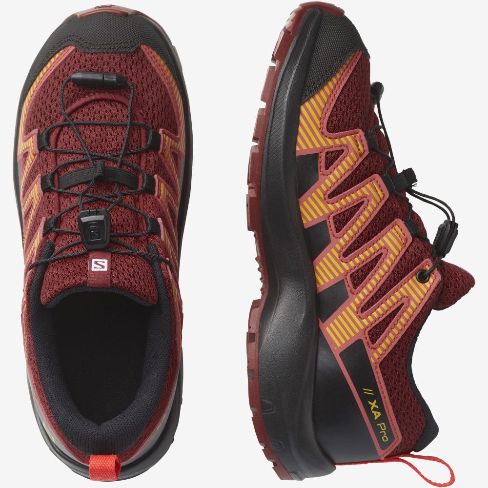 Salomon XA PRO V8 Trailrunning Schuhe Kinder Rot/Schwarz/Rot | IEQ-286073