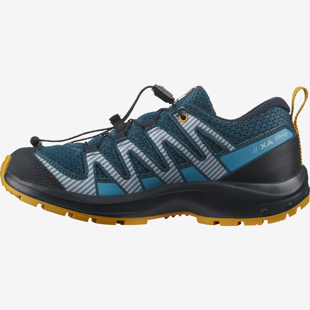 Salomon XA PRO V8 Trailrunning Schuhe Kinder Blau | PDN-538910