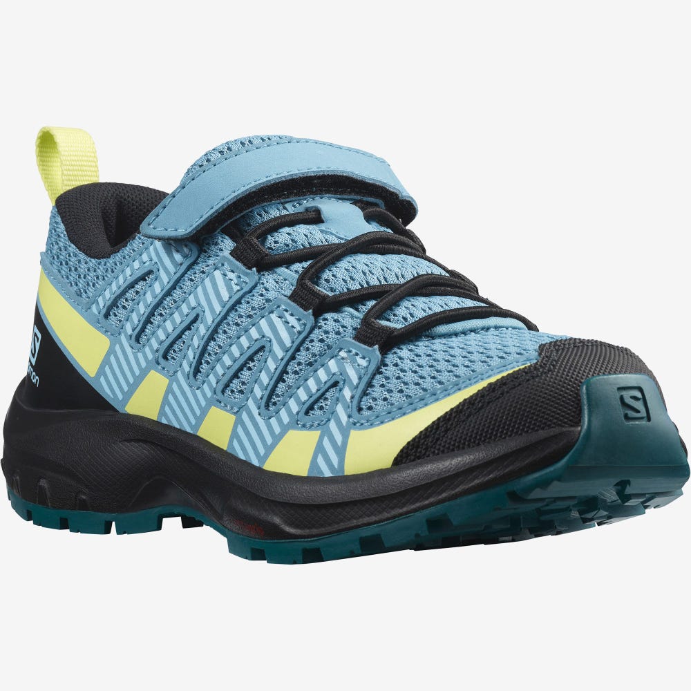 Salomon XA PRO V8 Wanderschuhe Kinder Blau/Schwarz | DHP-107492