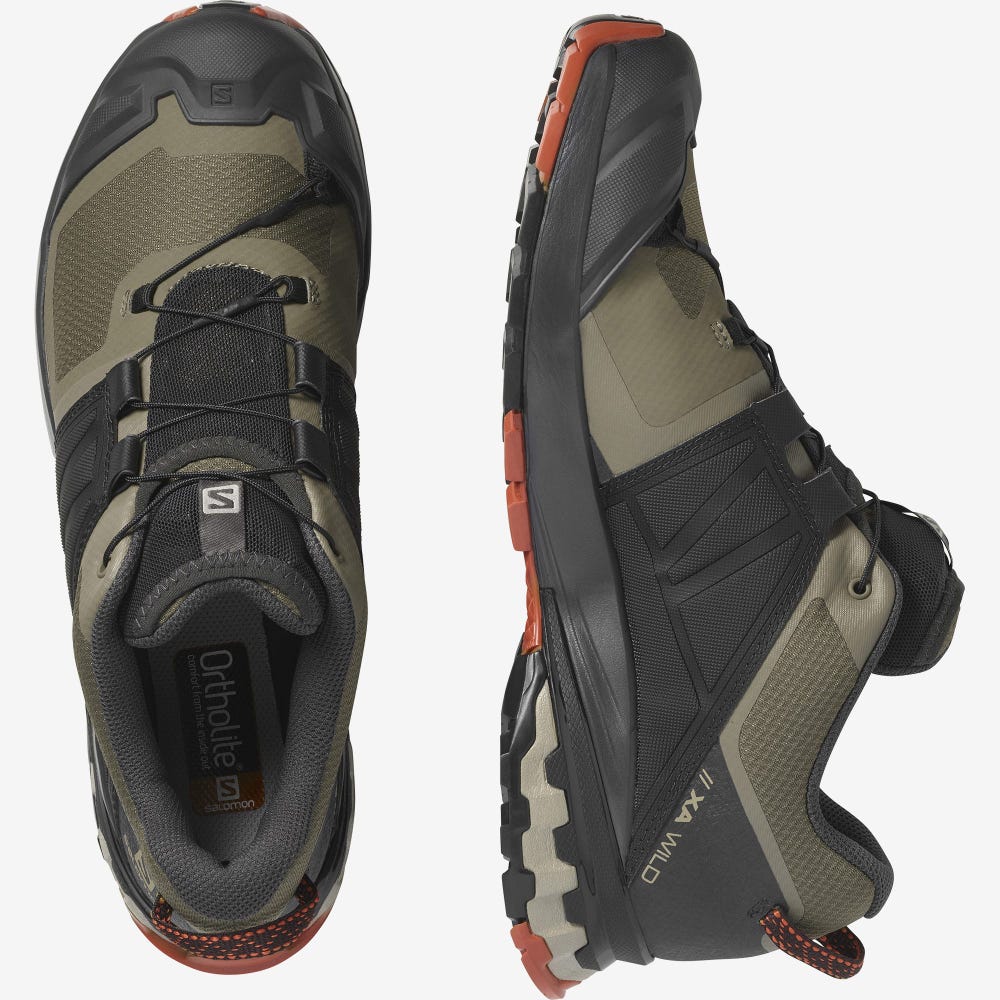 Salomon XA WILD Trailrunning Schuhe Herren Olivgrün/Grau | RCJ-198247