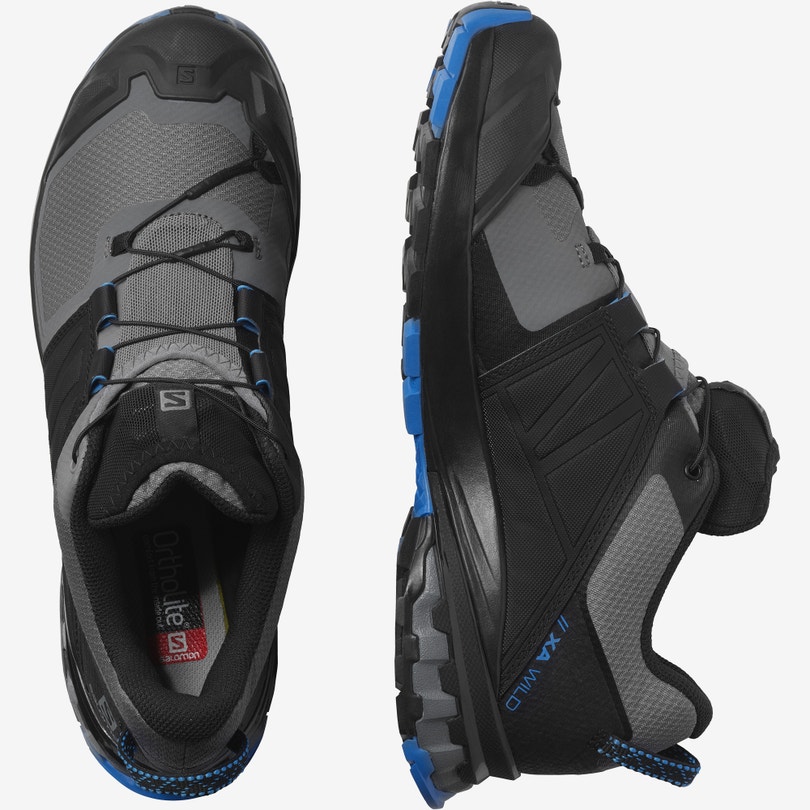 Salomon XA WILD Trailrunning Schuhe Herren Grau/Schwarz/Blau | TYZ-643102