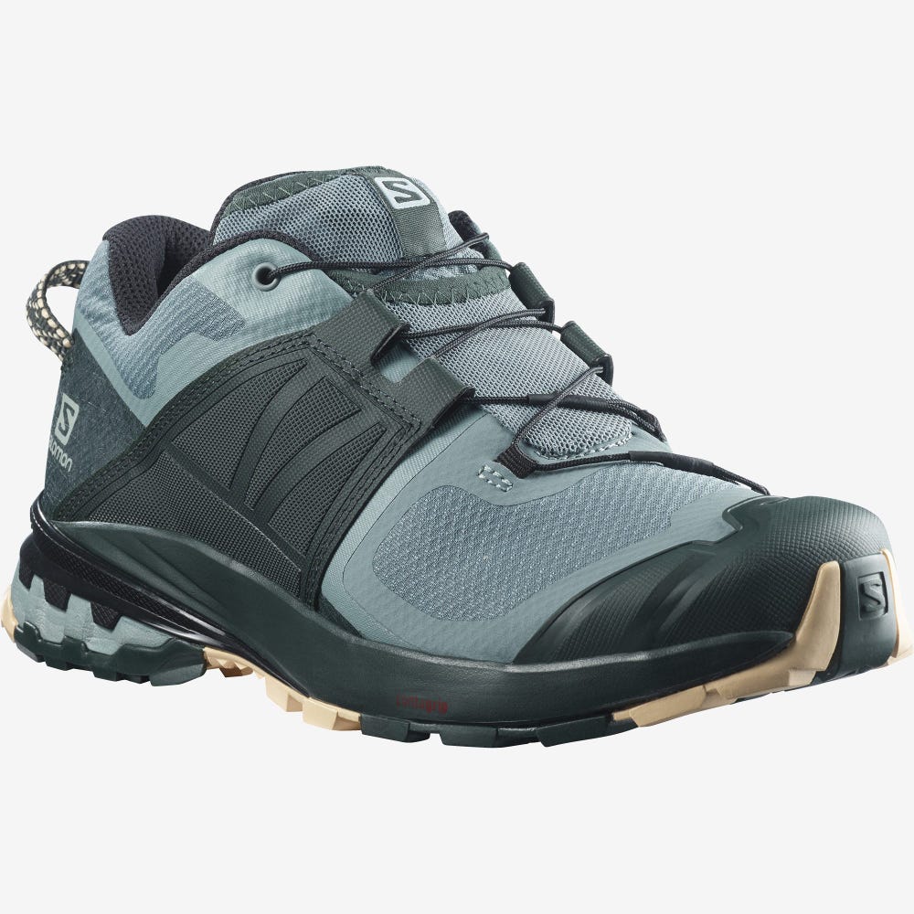 Salomon XA WILD Wanderschuhe Damen Blau/Grün/Weiß | HAR-540381