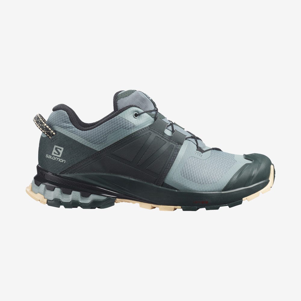 Salomon XA WILD Wanderschuhe Damen Blau/Grün/Weiß | HAR-540381