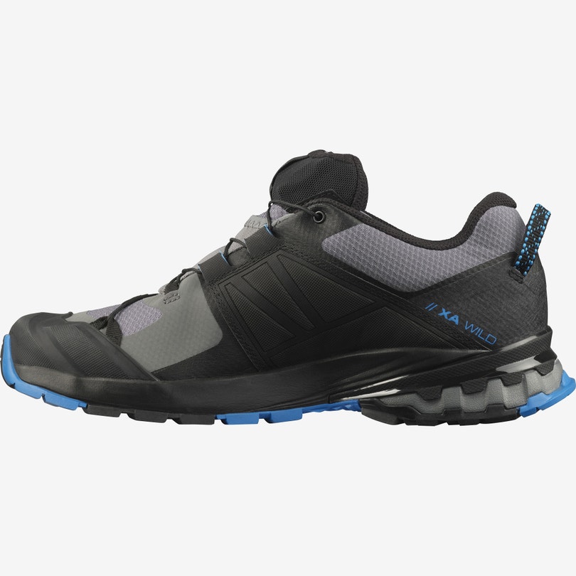 Salomon XA WILD Wanderschuhe Herren Grau/Schwarz/Blau | YQI-423608