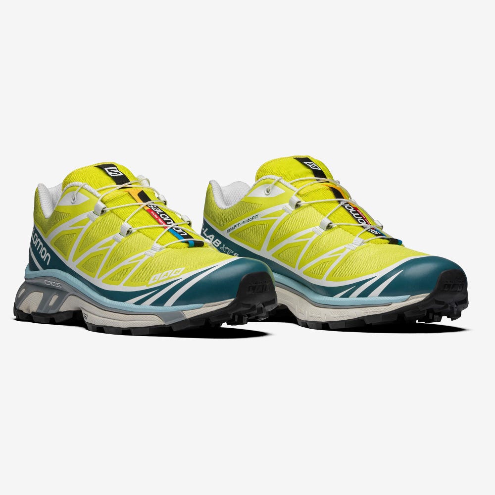 Salomon XT-6 ADVANCED Sneaker Damen Gelb/Blau | GVP-512630