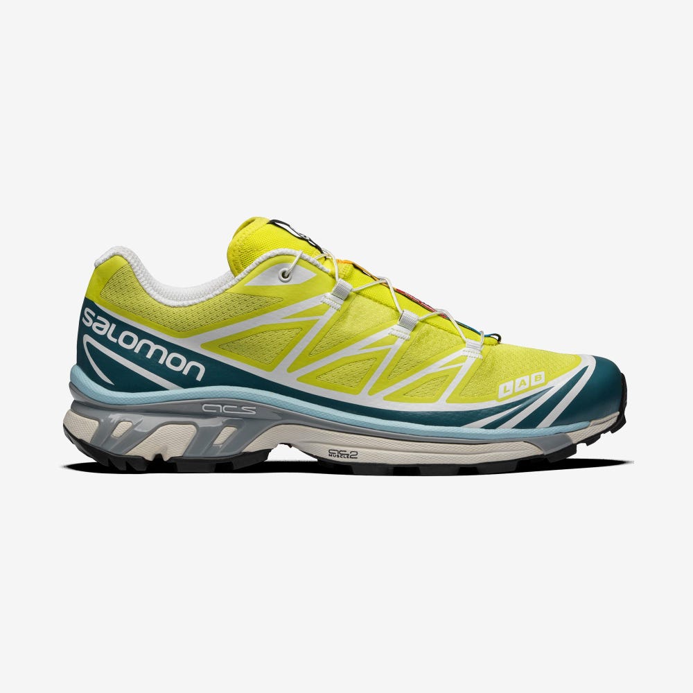 Salomon XT-6 ADVANCED Sneaker Damen Gelb/Blau | GVP-512630