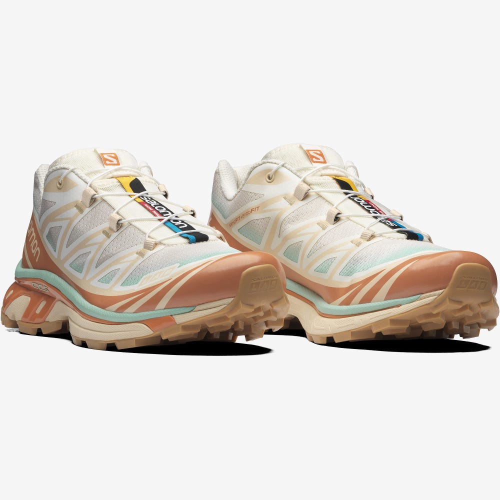 Salomon XT-6 SKYLINE Sneaker Damen Beige/Orange | FXU-709518