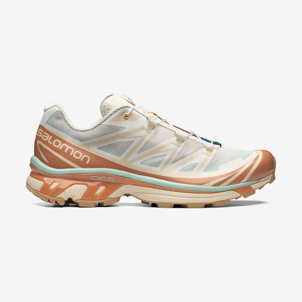 Salomon XT-6 SKYLINE Sneaker Damen Beige/Orange | FXU-709518