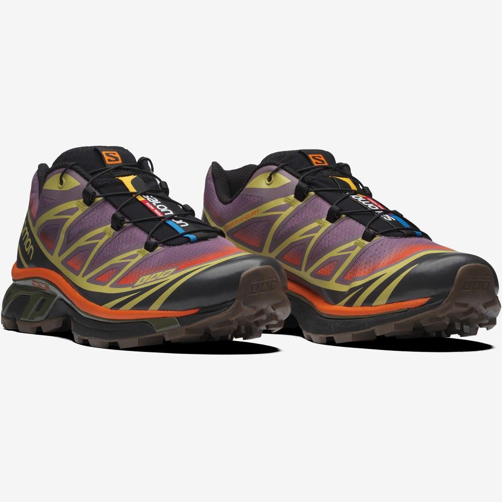 Salomon XT-6 SKYLINE Sneaker Damen Grün/Orange | KFW-835764