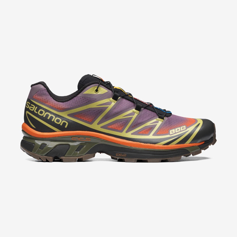 Salomon XT-6 SKYLINE Sneaker Herren Grün/Orange | IYA-279415