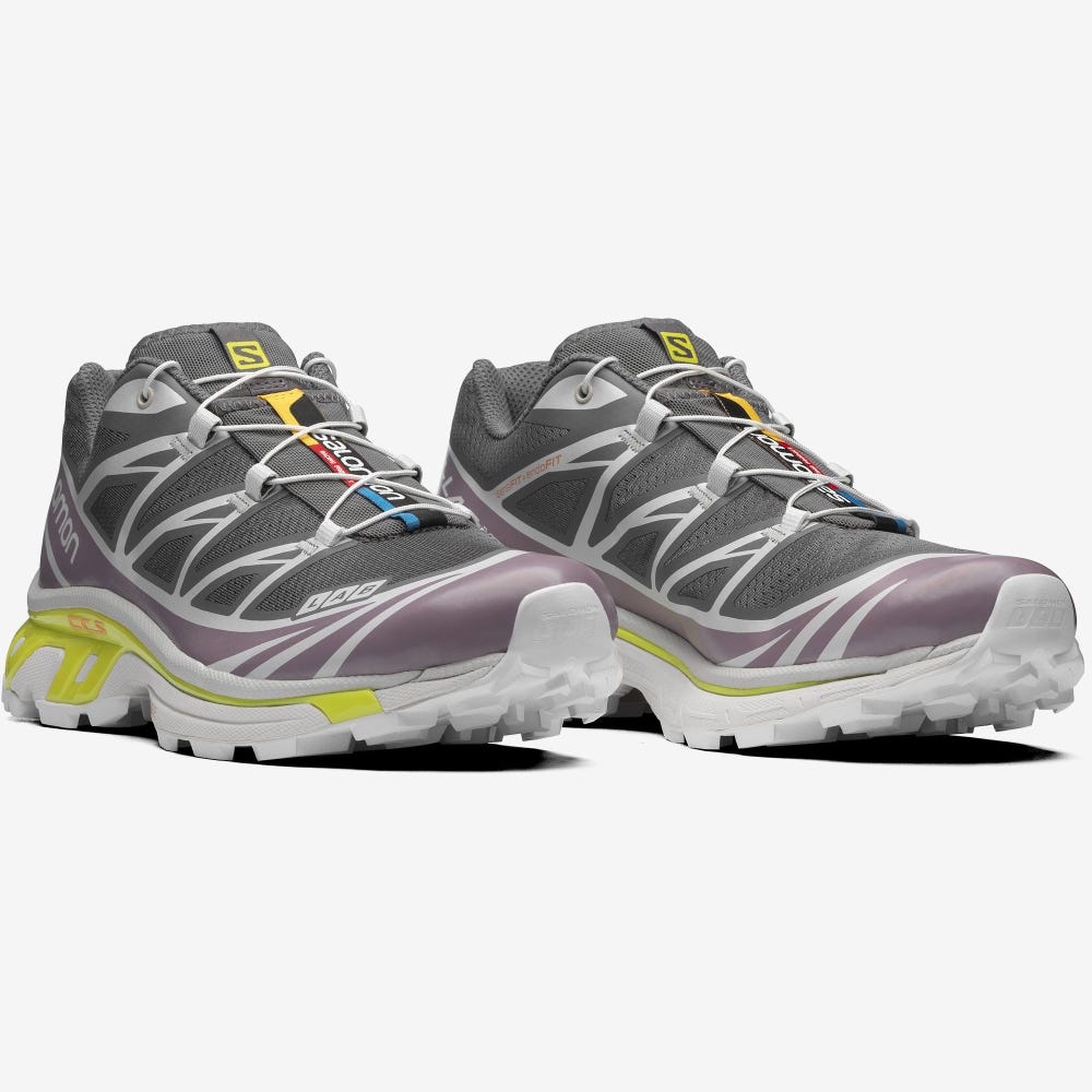 Salomon XT-6 Sneaker Damen Grau/Lila | JCU-962701