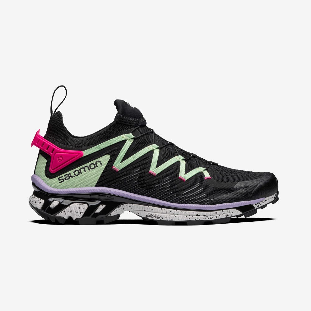 Salomon XT-RUSH Sneaker Damen Schwarz/Grün/Rosa | LYT-378412