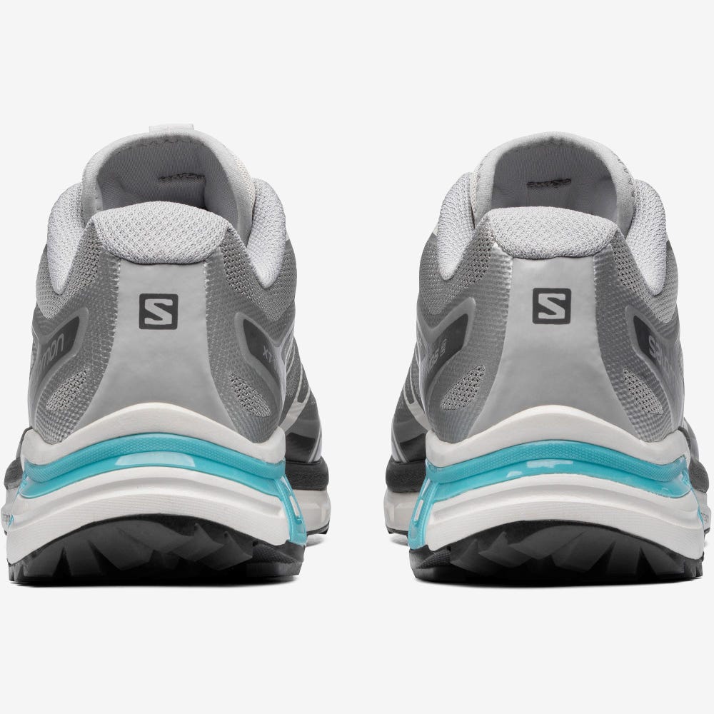 Salomon XT-WINGS 2 ADVANCED Sneaker Damen Grau/Silber Metal/Blau | GEQ-436852