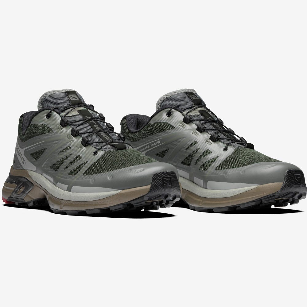 Salomon XT-WINGS 2 ADVANCED Sneaker Damen Olivgrün/Grau | KQW-190574