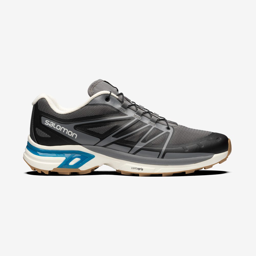 Salomon XT-WINGS 2 Sneaker Damen Grau/HellGelb/Blau | WQZ-970816