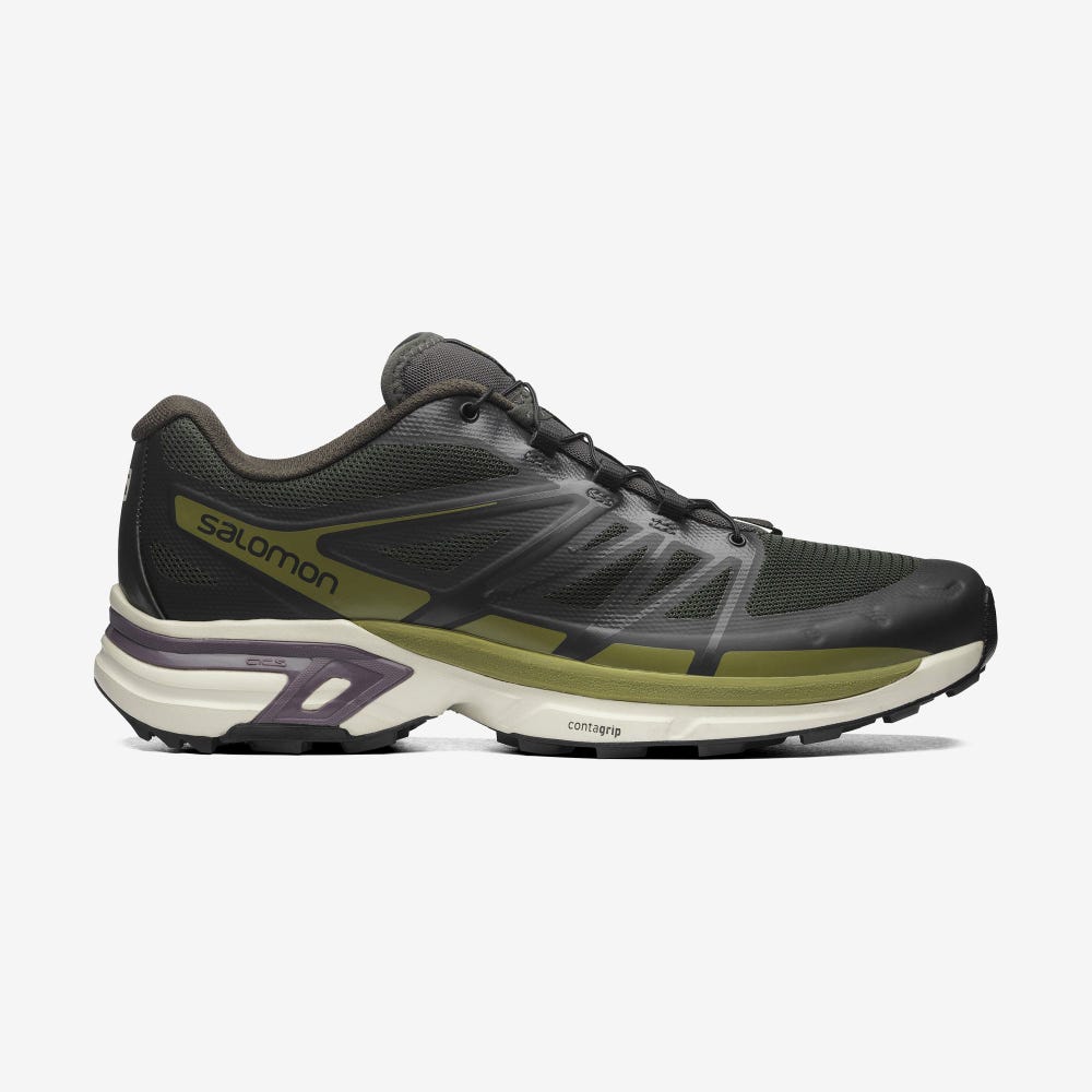 Salomon XT-WINGS 2 Sneaker Damen Olivgrün/Grün | KXC-371902