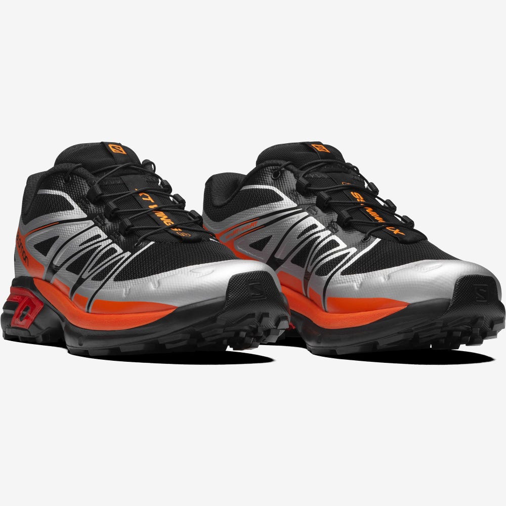 Salomon XT-WINGS 2 Sneaker Damen Schwarz/Silber/Orange | WFS-534801