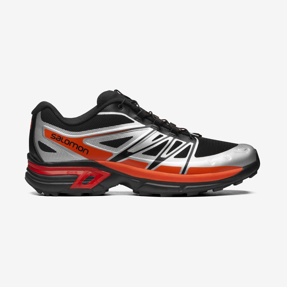 Salomon XT-WINGS 2 Sneaker Damen Schwarz/Silber/Orange | WFS-534801