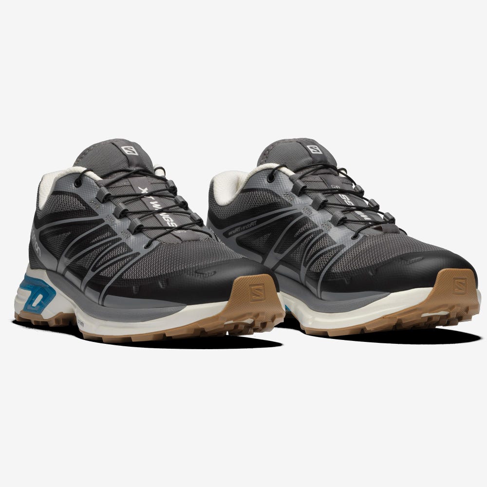 Salomon XT-WINGS 2 Sneaker Herren Grau/HellGelb/Blau | DKS-217453