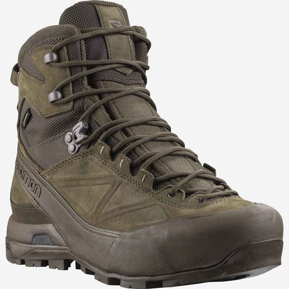 Salomon X ALP GORE-TEX FORCES Taktische Stiefel Damen Braun | PFL-108634