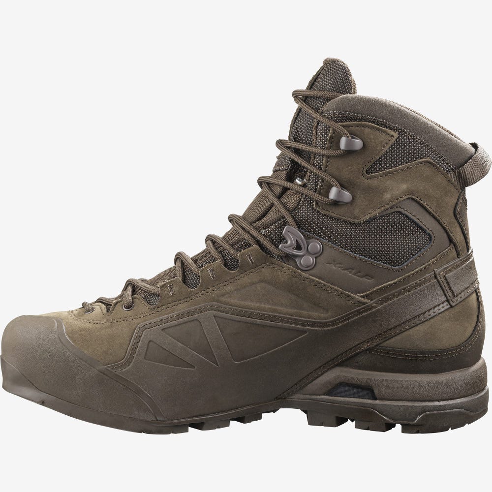 Salomon X ALP GORE-TEX FORCES Taktische Stiefel Herren Braun | QHT-735968