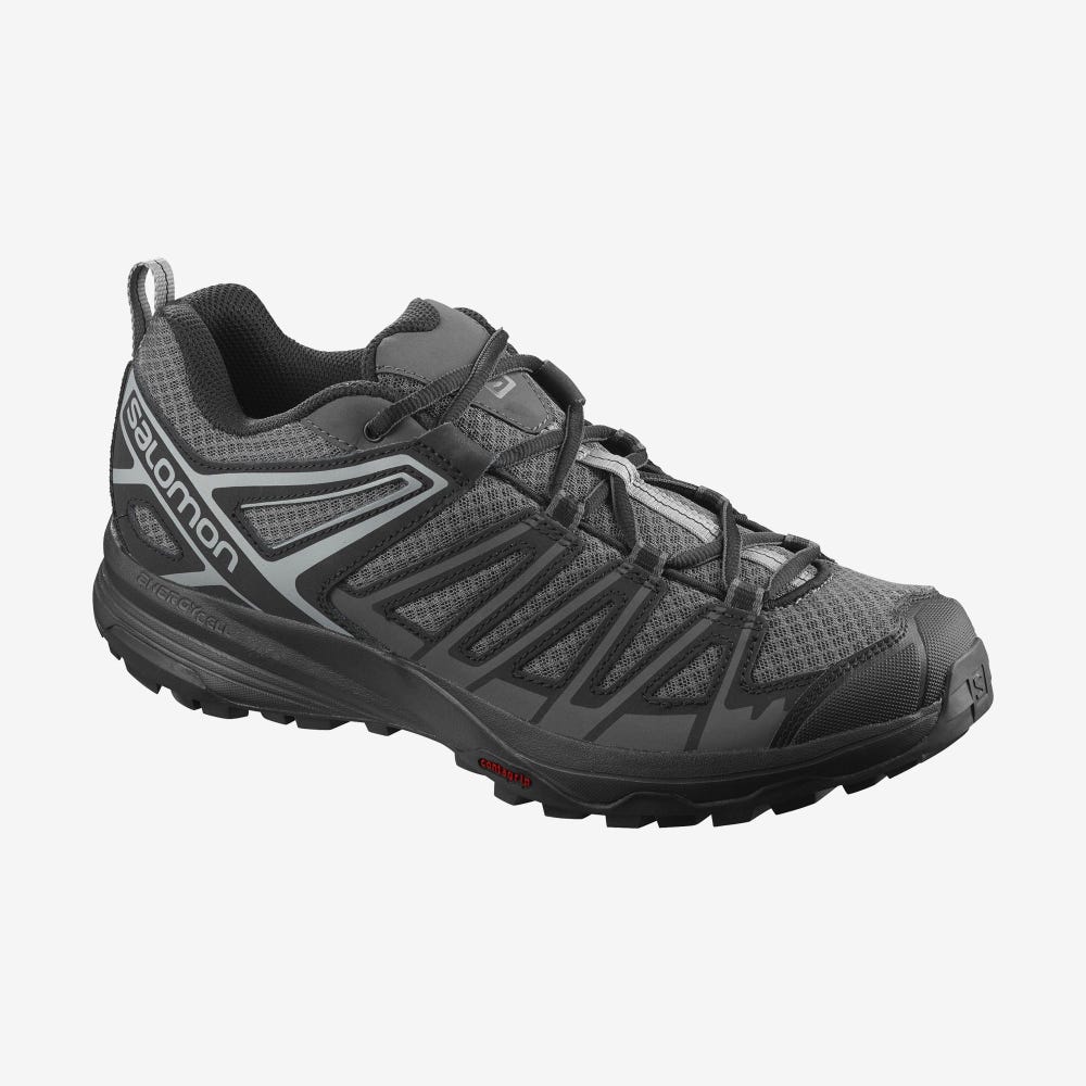 Salomon X CREST Wanderschuhe Herren Grau/Schwarz | HTZ-672941