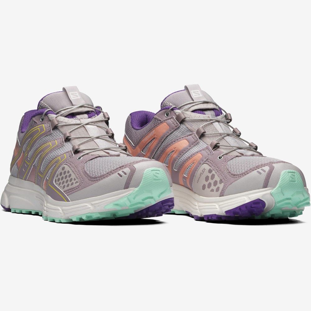 Salomon X-MISSION 3 Sneaker Damen Grau/Rosa | DKL-273485