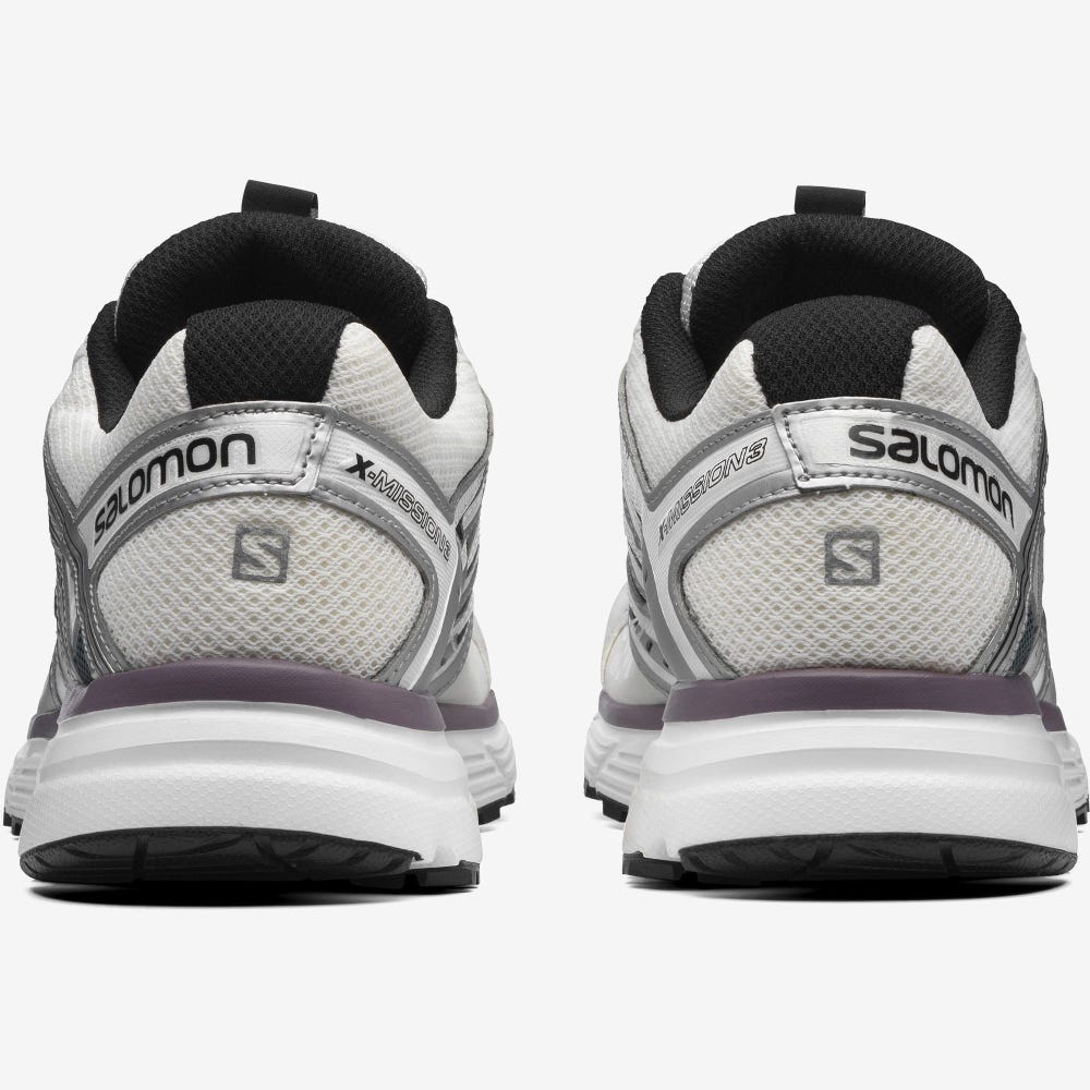 Salomon X-MISSION 3 Sneaker Damen Weiß/Silber/Schwarz | DUG-284109