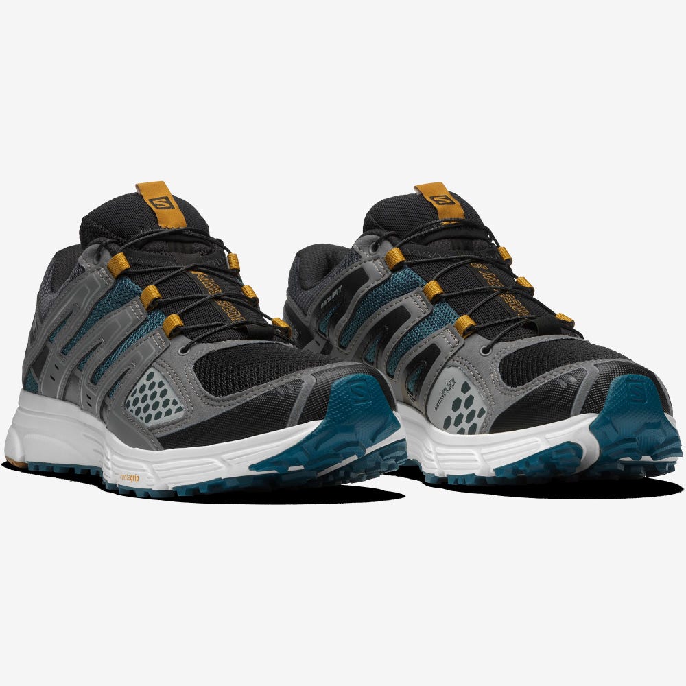 Salomon X-MISSION 3 Sneaker Herren Grau/Blau | ATY-846097