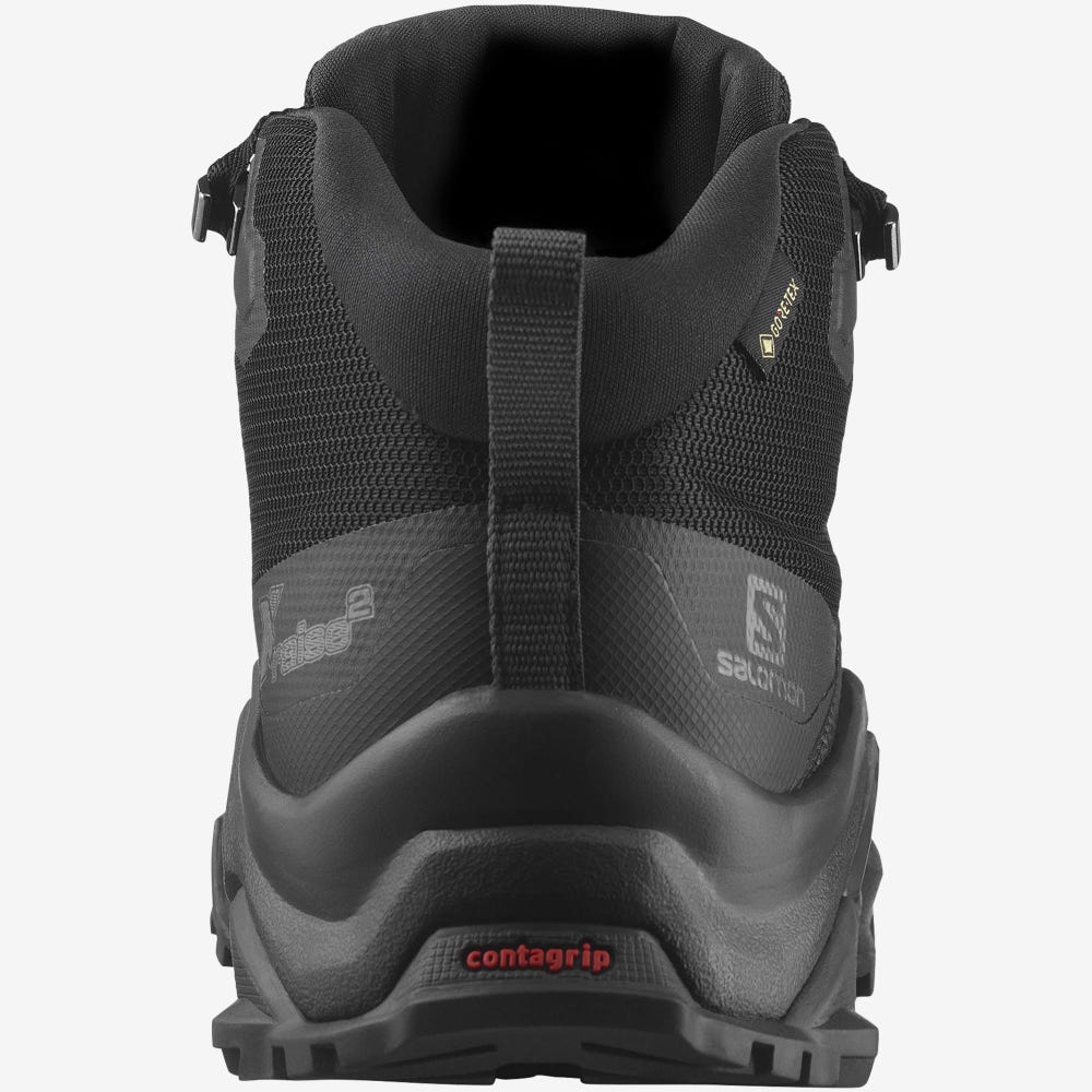 Salomon X RAISE 2 MID GORE-TEX Wanderschuhe Herren Schwarz | CEG-813472