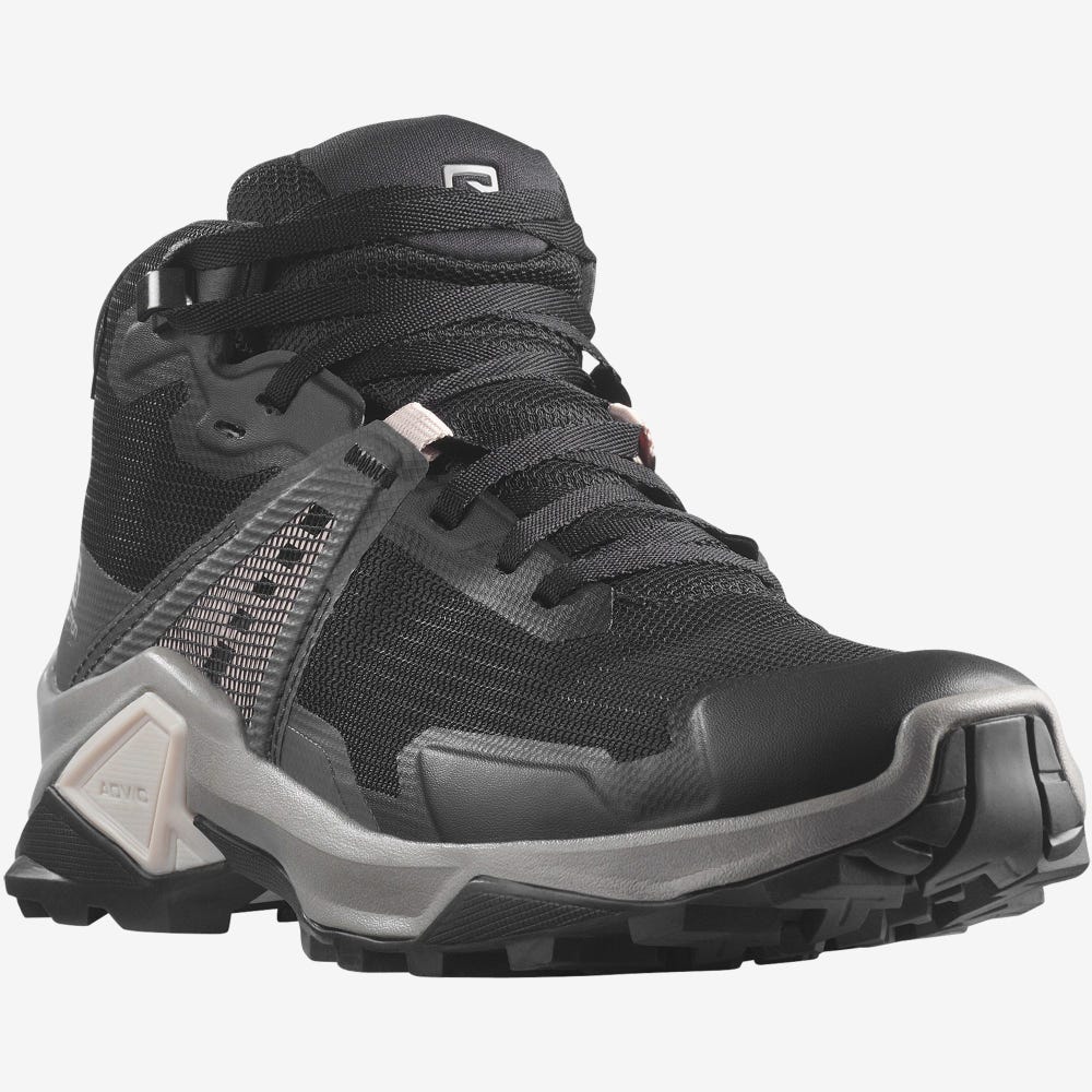 Salomon X RAISE 2 MID GORE-TEX Wanderschuhe Damen Schwarz | ORK-893157