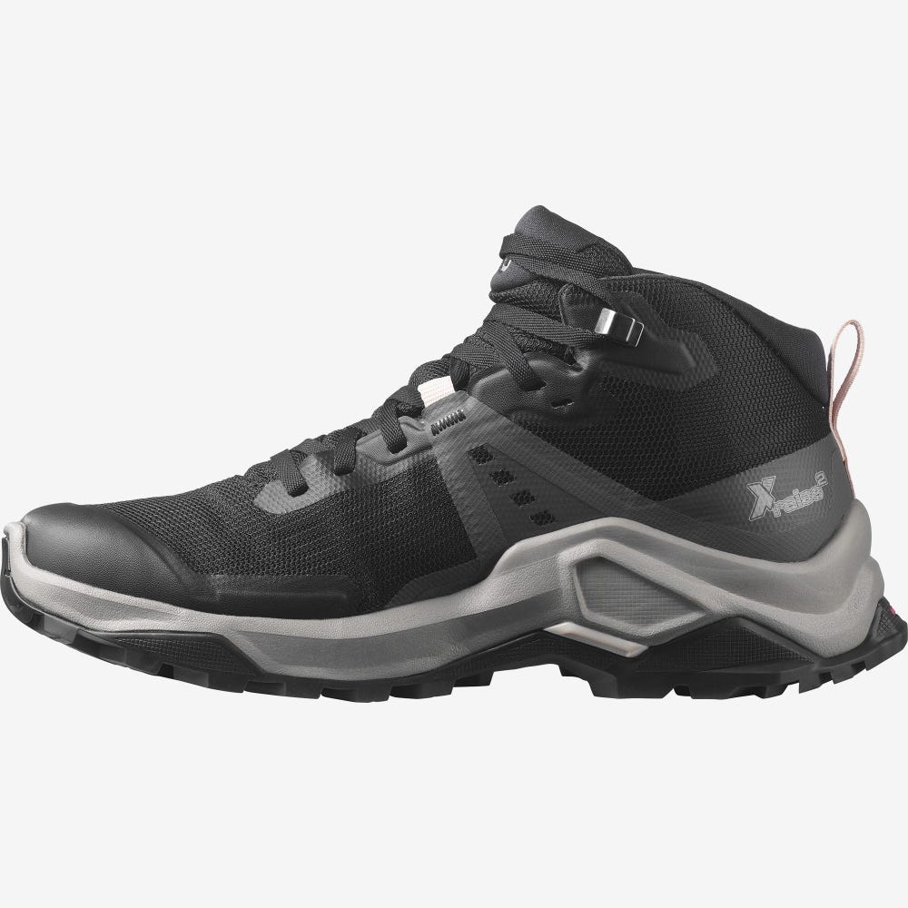 Salomon X RAISE 2 MID GORE-TEX Wanderschuhe Damen Schwarz | ORK-893157