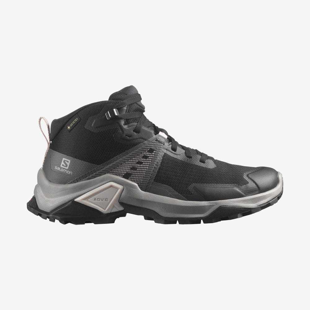 Salomon X RAISE 2 MID GORE-TEX Wanderschuhe Damen Schwarz | ORK-893157