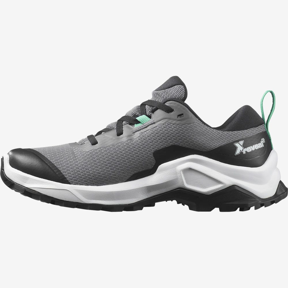 Salomon X REVEAL 2 GORE-TEX Wanderschuhe Damen Grau/Schwarz/Mintfarben | SRV-754236