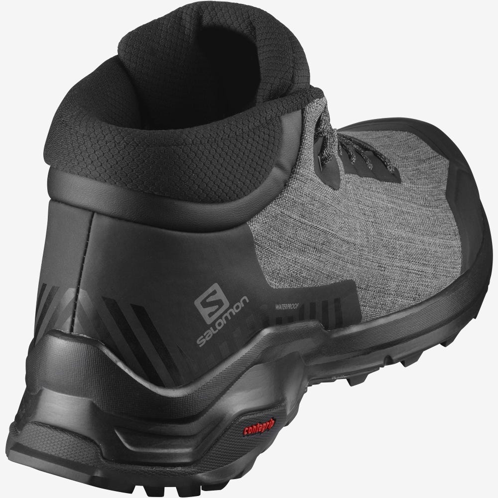 Salomon X REVEAL CHUKKA CLIMASALOMON™ WATERPROOF Winterschuhe Herren Schwarz | SYH-073841