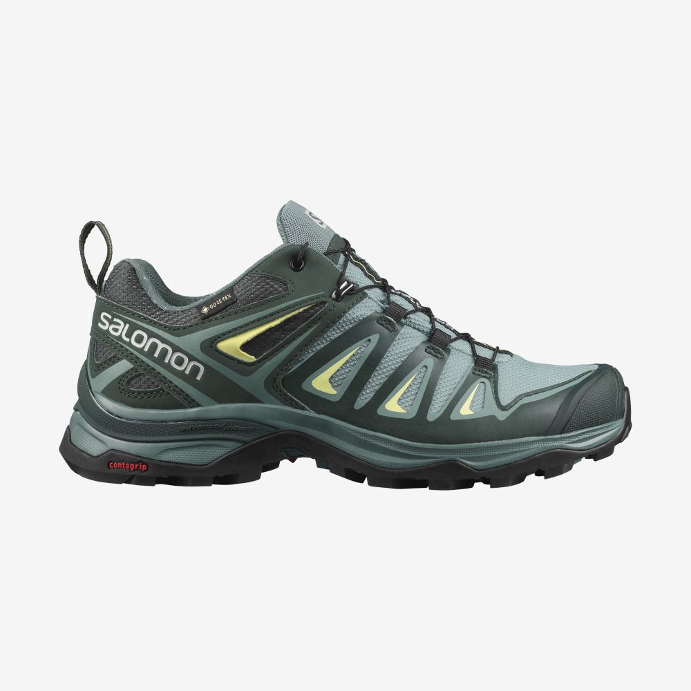 Salomon X ULTRA 3 GORE-TEX Wanderschuhe Damen HellGrün | TAI-239785