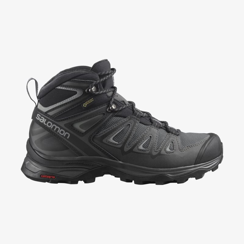 Salomon X ULTRA 3 MID GORE-TEX Wanderschuhe Damen Schwarz | YIF-087369