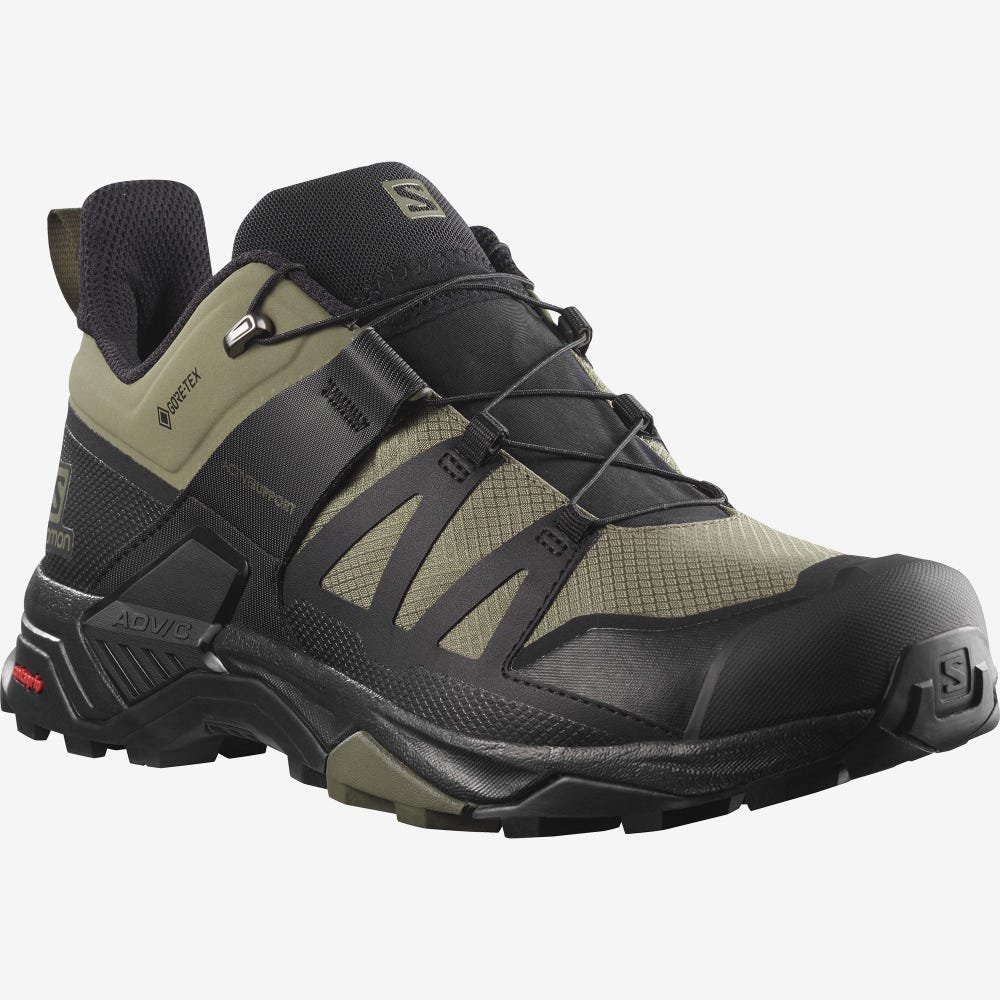 Salomon X ULTRA 4 GORE-TEX Wanderschuhe Herren Tiefes Grün/Schwarz/Olivgrün | DMZ-715048