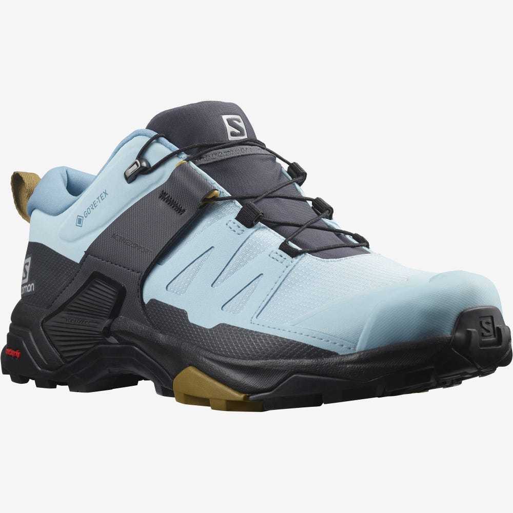 Salomon X ULTRA 4 GORE-TEX Wanderschuhe Damen Blau/Schwarz | ERM-514739