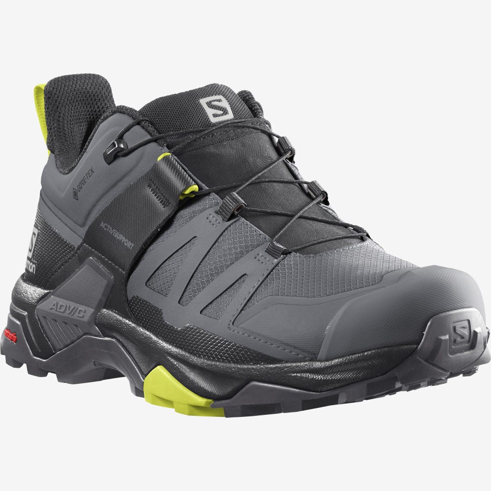 Salomon X ULTRA 4 GORE-TEX Wanderschuhe Herren Grau/Schwarz | LBT-071894