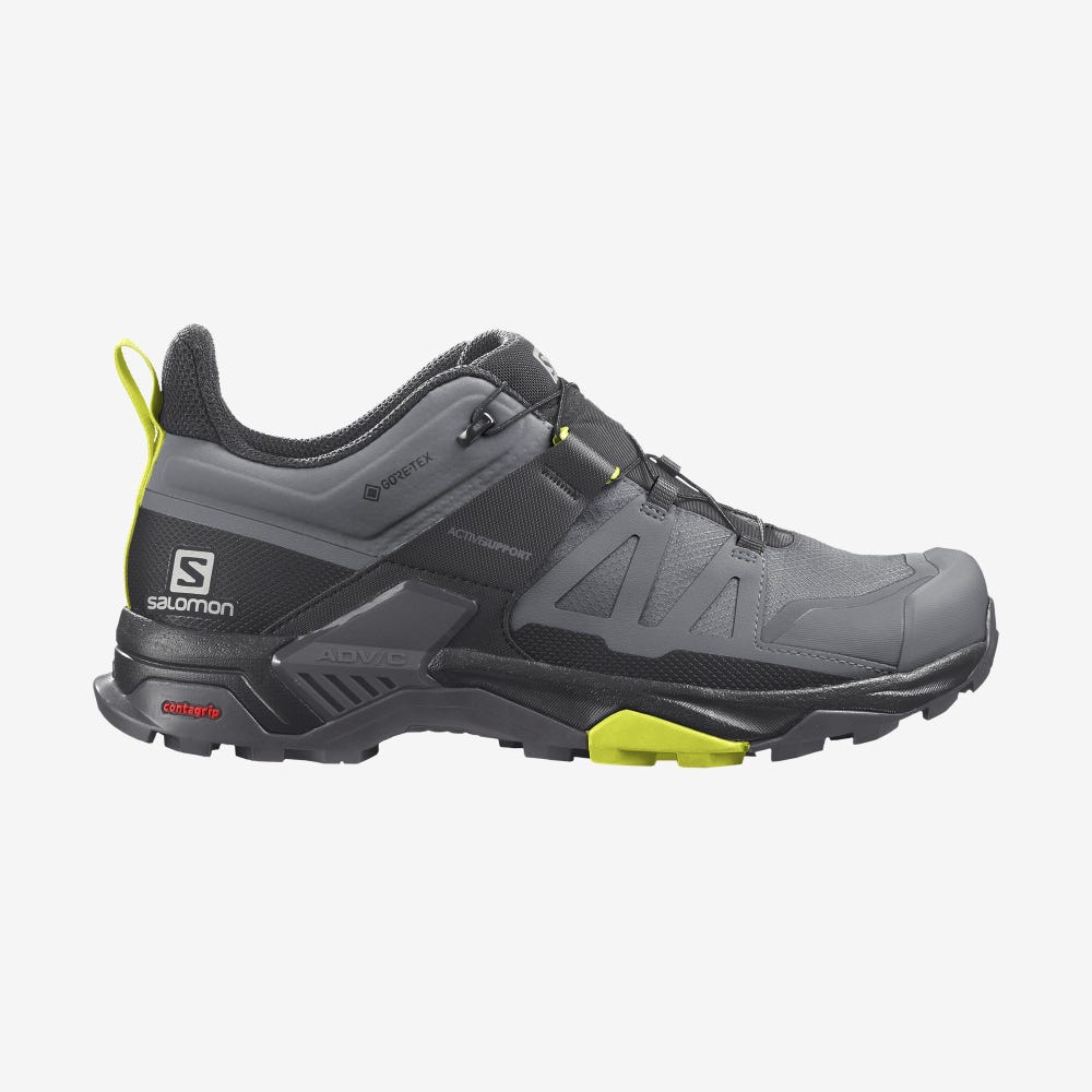 Salomon X ULTRA 4 GORE-TEX Wanderschuhe Herren Grau/Schwarz | LBT-071894