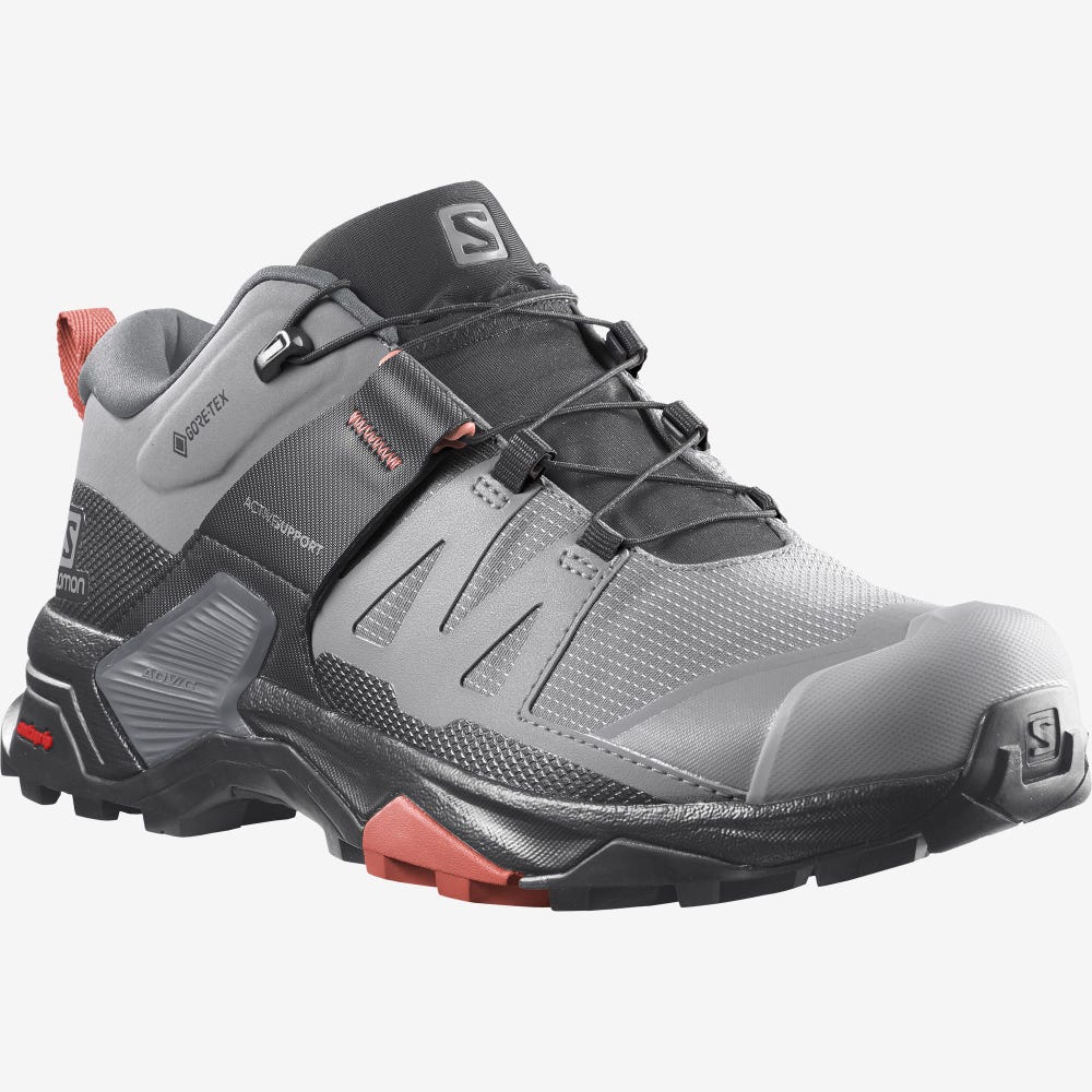 Salomon X ULTRA 4 GORE-TEX Wanderschuhe Damen Grau | LCH-916304