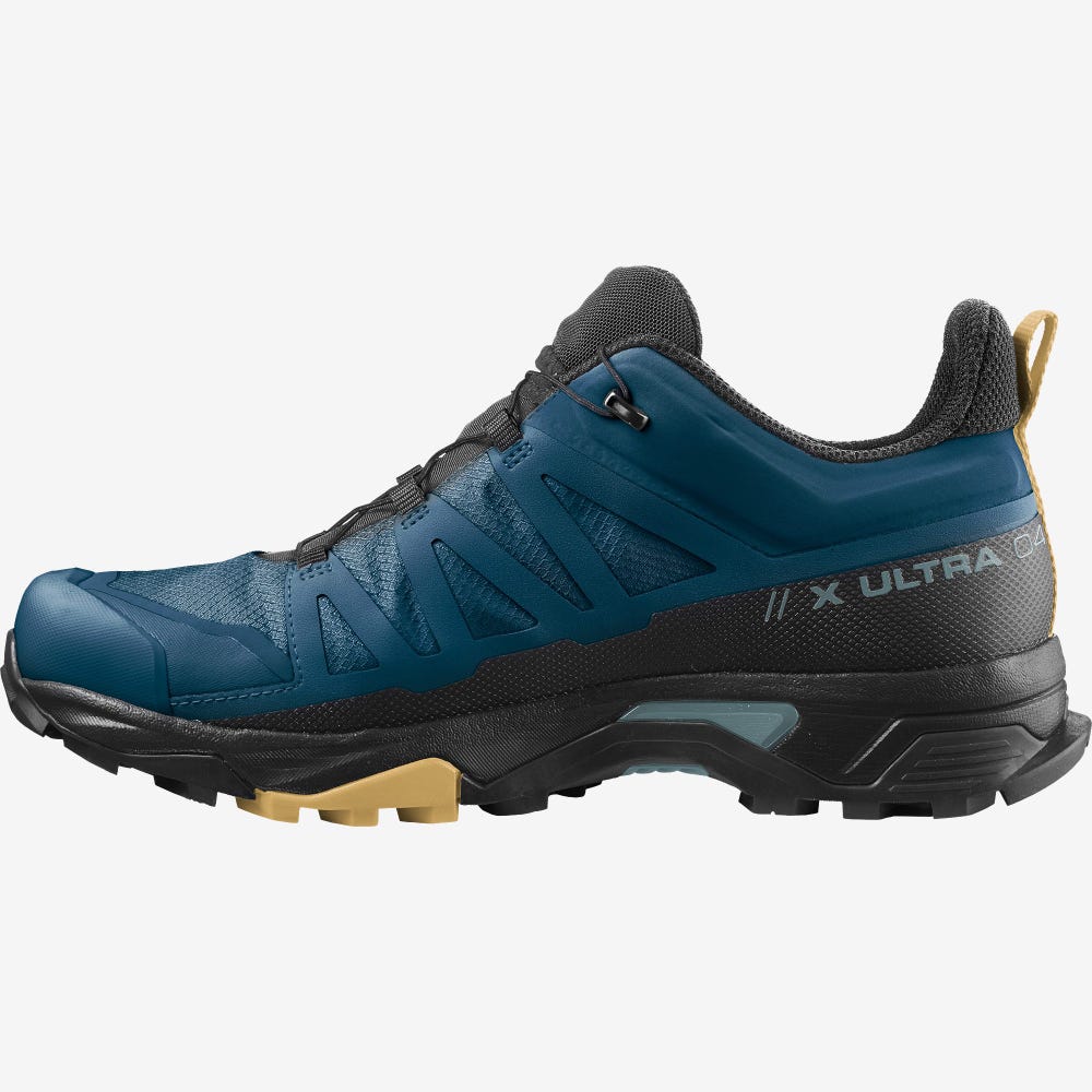 Salomon X ULTRA 4 GORE-TEX Wanderschuhe Herren Blau/Schwarz | MHR-518902