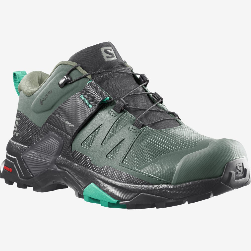 Salomon X ULTRA 4 GORE-TEX Wanderschuhe Damen Grün/Schwarz/Mintfarben | SYI-938261