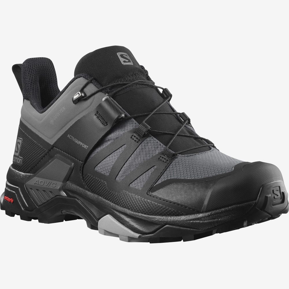 Salomon X ULTRA 4 GORE-TEX Wanderschuhe Herren Grau/Schwarz | ZLV-530498